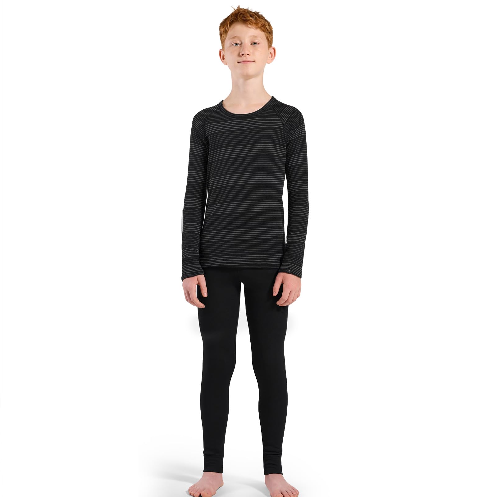 Odlo Thermounterwäsche Kinder Active Warm I Winterleggings und Langarm Thermoshirt Mädchen Jungen I Warmes Skiunterwäsche Set Thermounterwäsche Set I Kinder