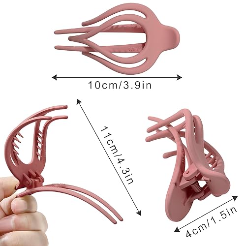 Miniatura 103 de Pinzas para el cabello French Concord, 6 pinzas para el cabello planas deslizantes laterales para volumen, agarre fuerte, agarre antideslizante