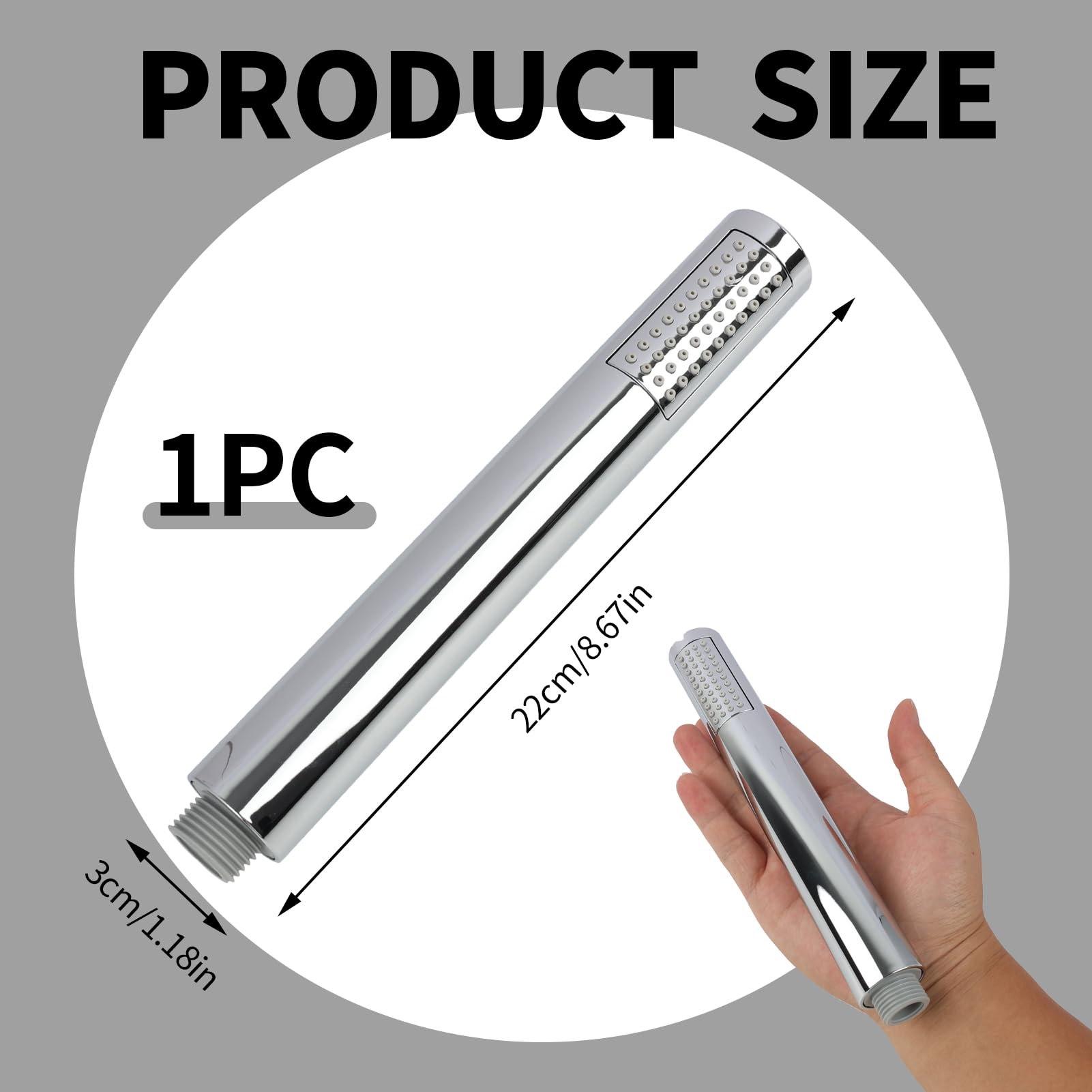High Pressure Handheld Shower Head Water Saving Shower Head with Easy-Cleaning Silicone Nozzles, Comfort Handle - Image 2