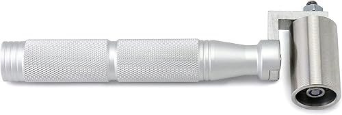 Miniatura 4 de QWORK Papel tapiz de acero inoxidable de 1.5 pulgadas, rodillo de costura, herramienta de construcción, herramienta de pintura de rodillo plano de