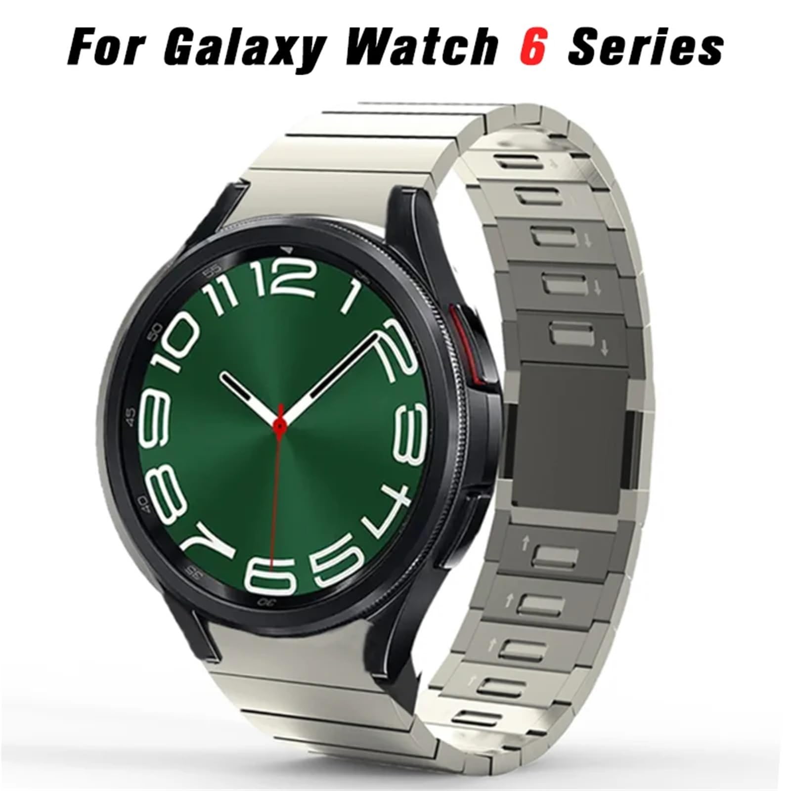 Correa magnética de metal sin espacios para Samsung Galaxy Watch6 44 mm 40 mm Pulsera de enlace de liberación rápida para Galaxy Watch 6 Correas de reloj clásicas de 43 mm y 47 mm