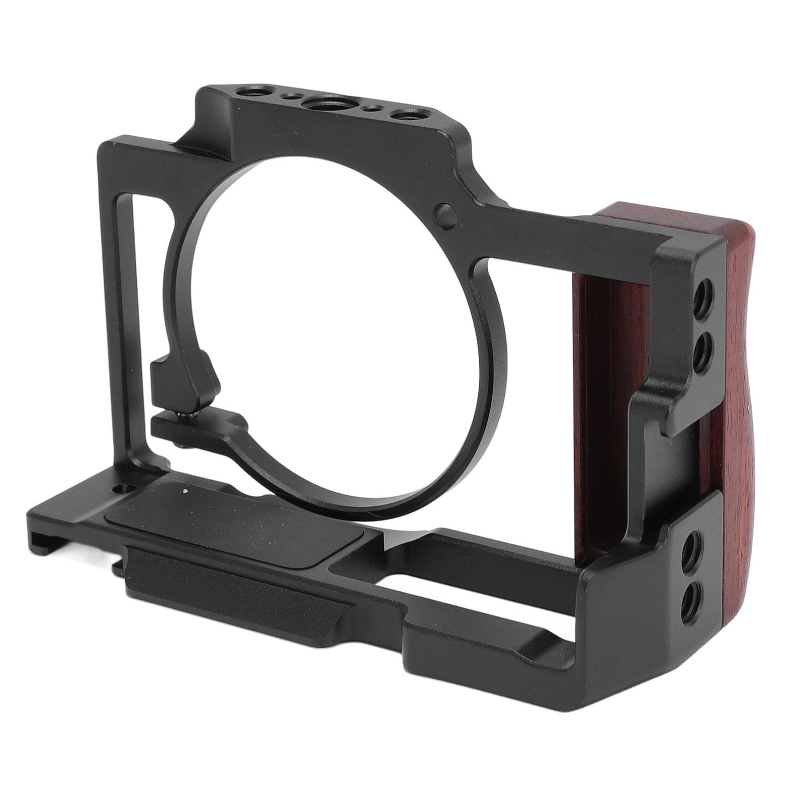 Naroote Gabbia Fotocamera per ZV1, Gabbia DSLR Protettiva Leggera in Lega di Alluminio Rig Video con Supporto per Slitta Fredda e Fori per Viti da 1/4 di Pollice, Cuscinetto Antiscivolo, Ideale per