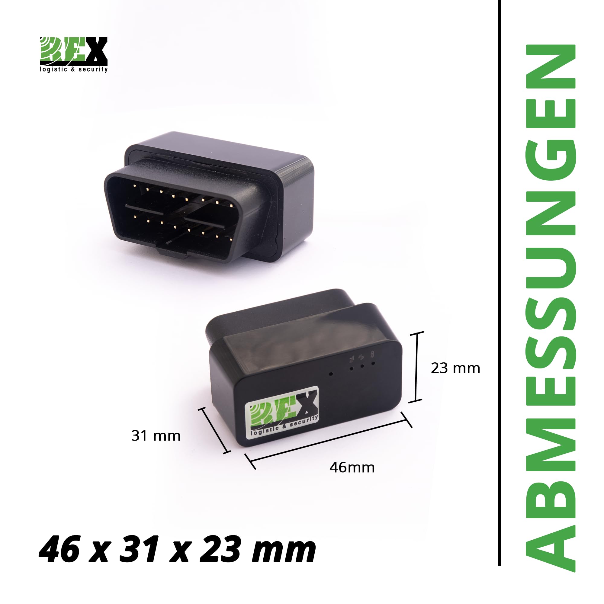 REX Link OBD2 GPS Tracker Auto 4G - Localizzatore GPS OBD2 con scheda SIM, localizzazione in tempo reale tramite app (Android e iOS), dispositivo di localizzazione del veicolo per veicoli con