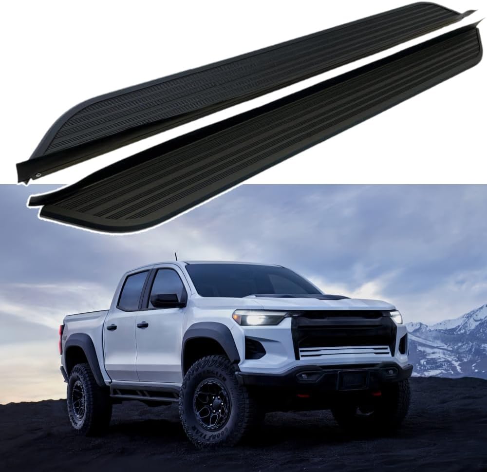 2PCS Side Steps Running Boards Nerf Bars Side Pedal Protector Fits for Chevrolet Colorado 2023-2026 Black