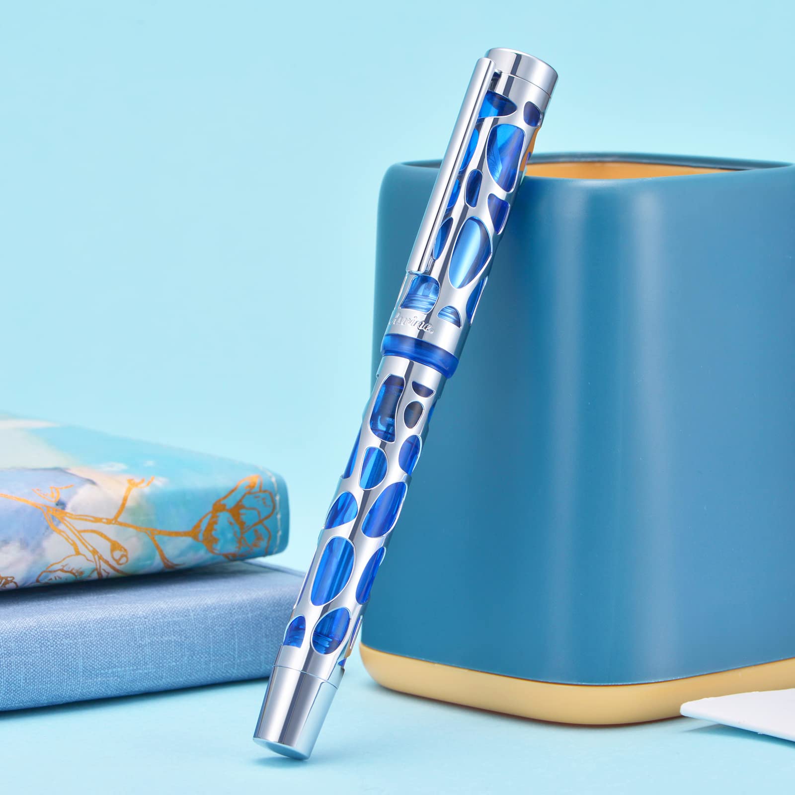 筆記具 Blue Amazon | Asvine V169 真空充填 万年筆 中字 ウォータードロップ