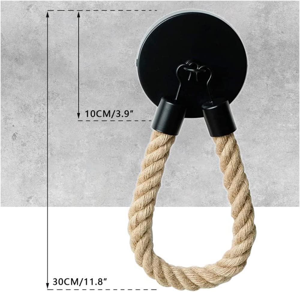 Niciksty Rope Toilet Paper Holder, Industrial Wall Toilet Paper Holder, Bathroom Toilet Roll Holder, for Bathroom Toilet Kitchen Decor - Image 3