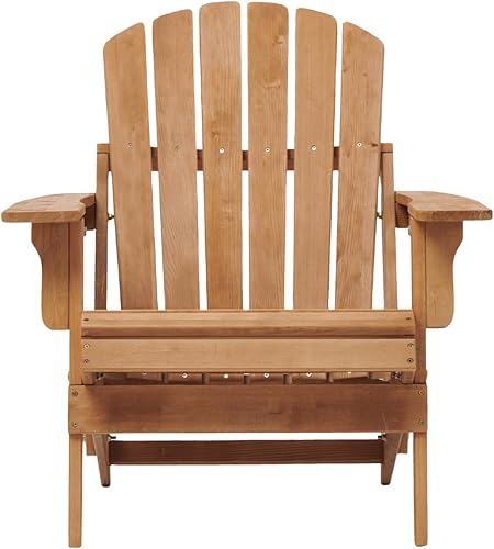 Miniatura 5 de Adirondack - Silla plegable para exteriores, sillas de patio de madera de gran tamaño, silla reclinable, premontada para césped, patio trasero,