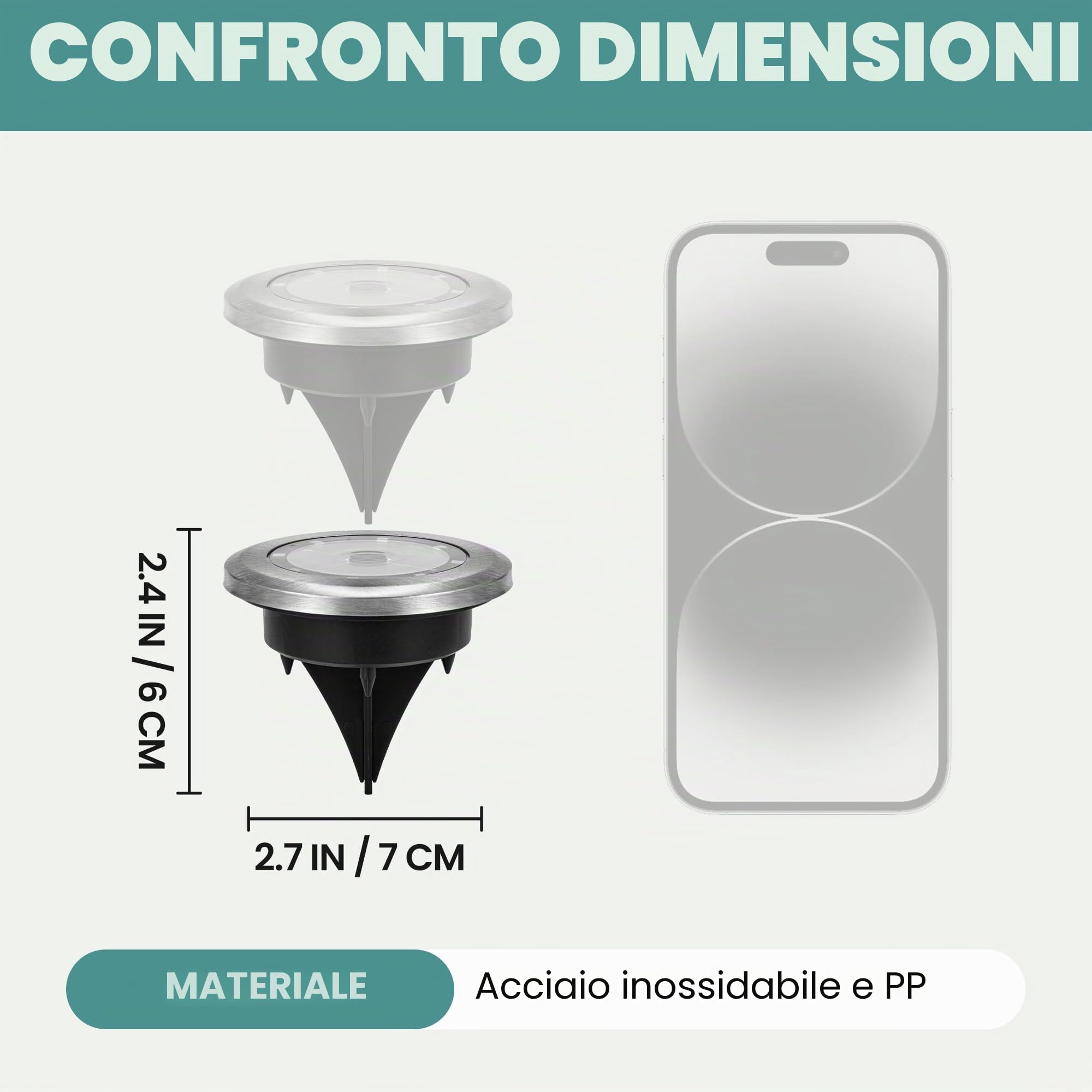 Solpex Luci solari da giardino all'aperto, confezione da 20 mini luci solari da terra, impermeabili, ad energia solare, illuminazione paesaggistica per patio, cortile, vialetto e vialetto (bianco