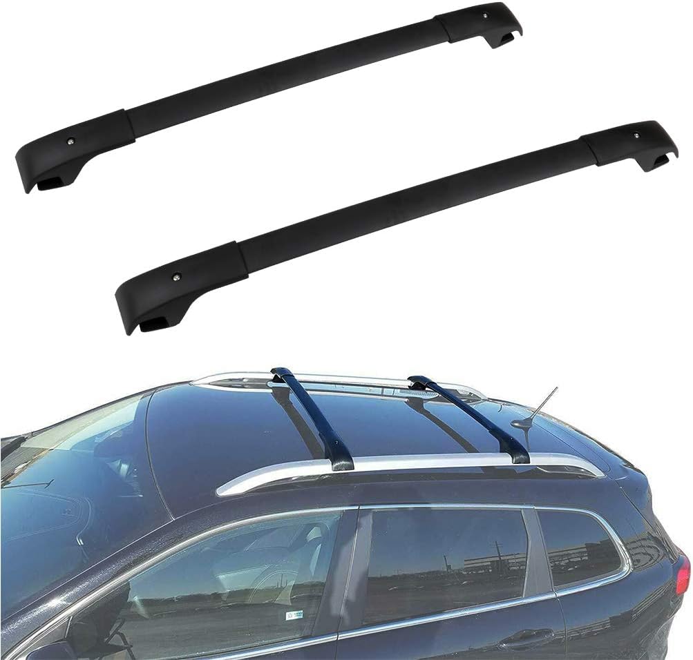 INEEDUP Cross Bars Roof Rack Fit for 2014-2021 for Jeep for Cherokee OE Style Bolt-On Roof Rack Rail Cross Bar Luggage Cargo Carrier,2-Pack