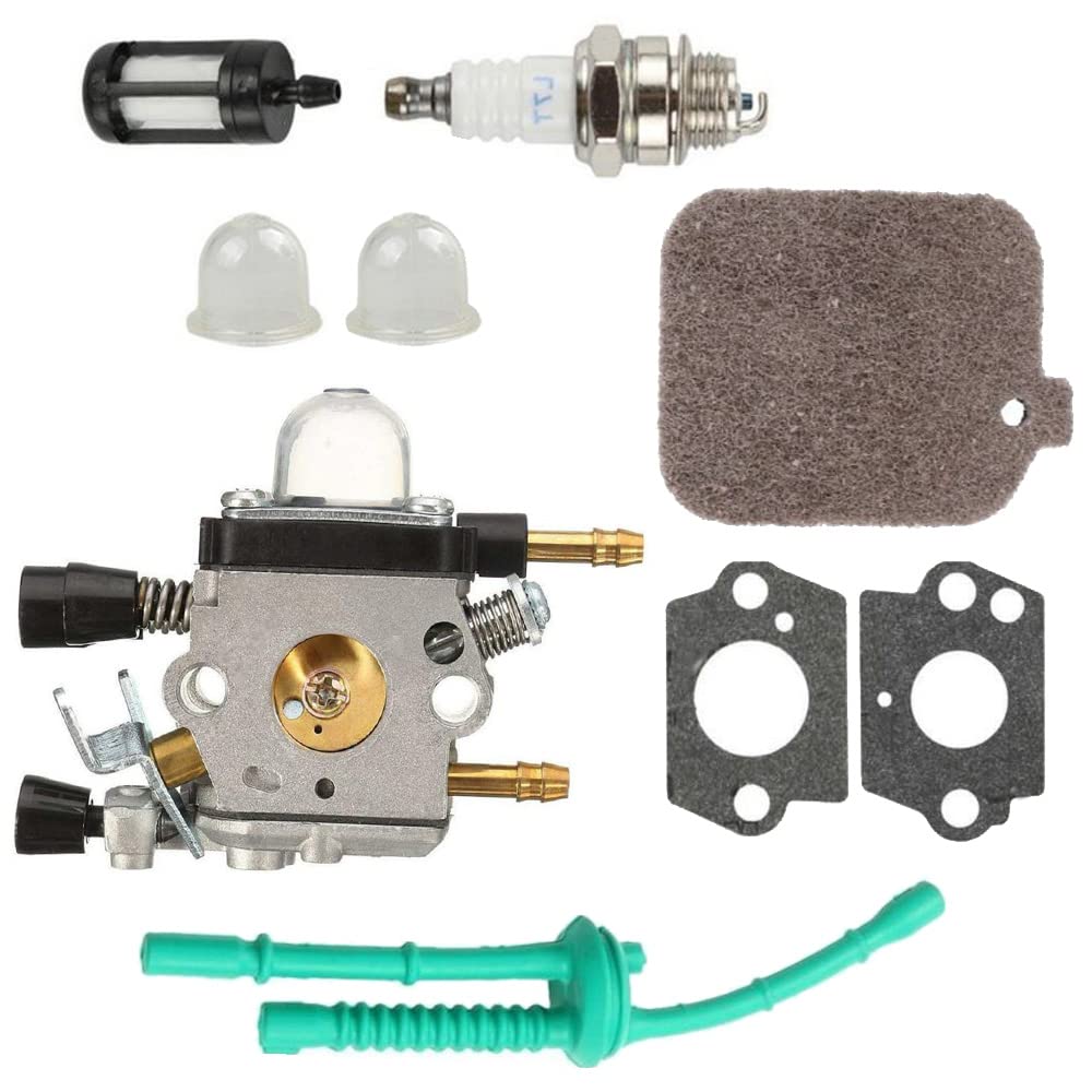 Carburador Compatible con Zama Carb Compatible con Stihl BG45 BG46 BG55 BG65 BG85 SH55 SH85 Blade Blower Filtro de Aire Filtro de Combustible Tubo de Aceite Verde Bujía