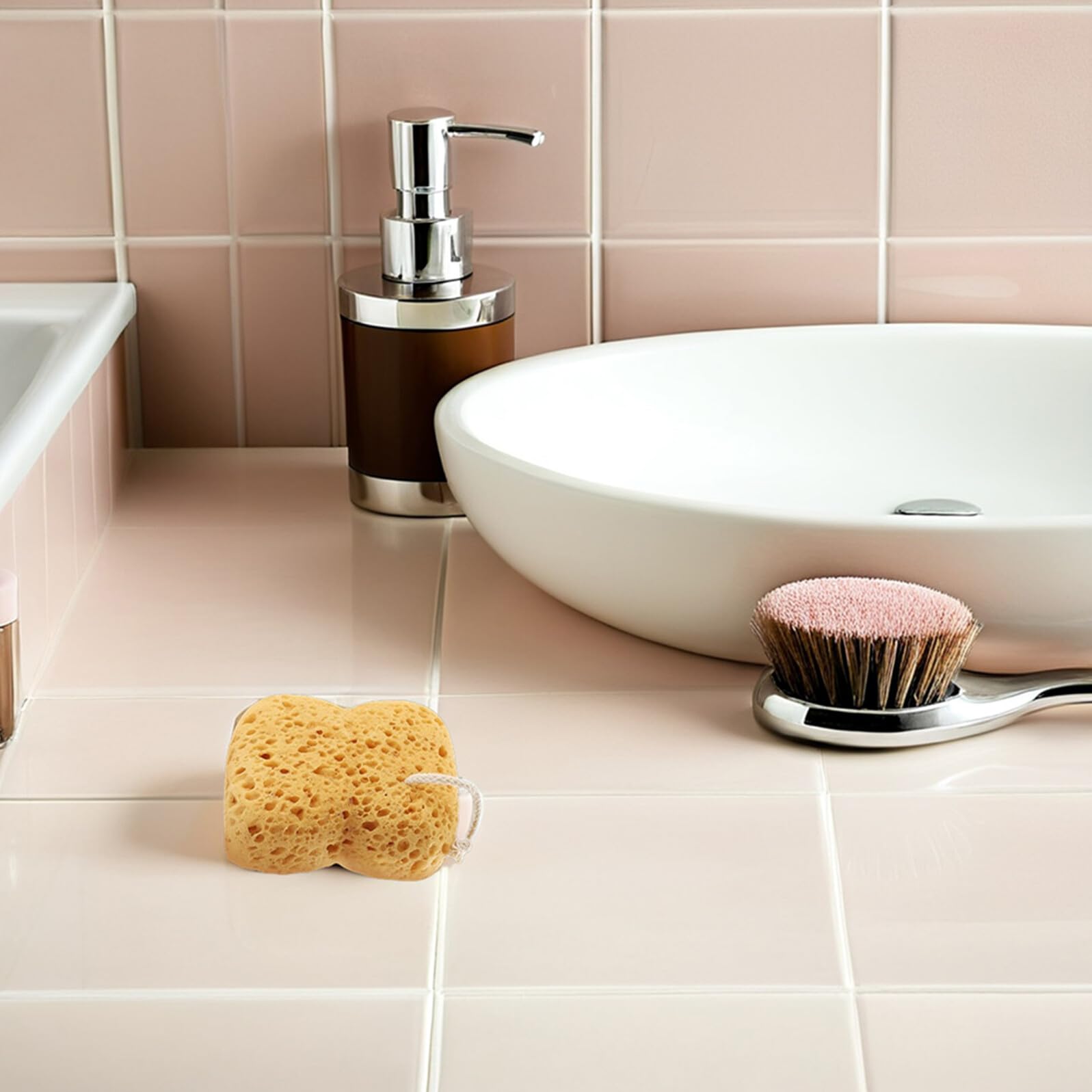 SECFOU 6 Piezas Esponjas de Baño Exfoliantes Naturales Diseño Panal, Esponja Delicada para Ducha y Masaje Corporal, Lavable y Reutilizable, Adecuado para Limpieza Profunda y Cuidado de