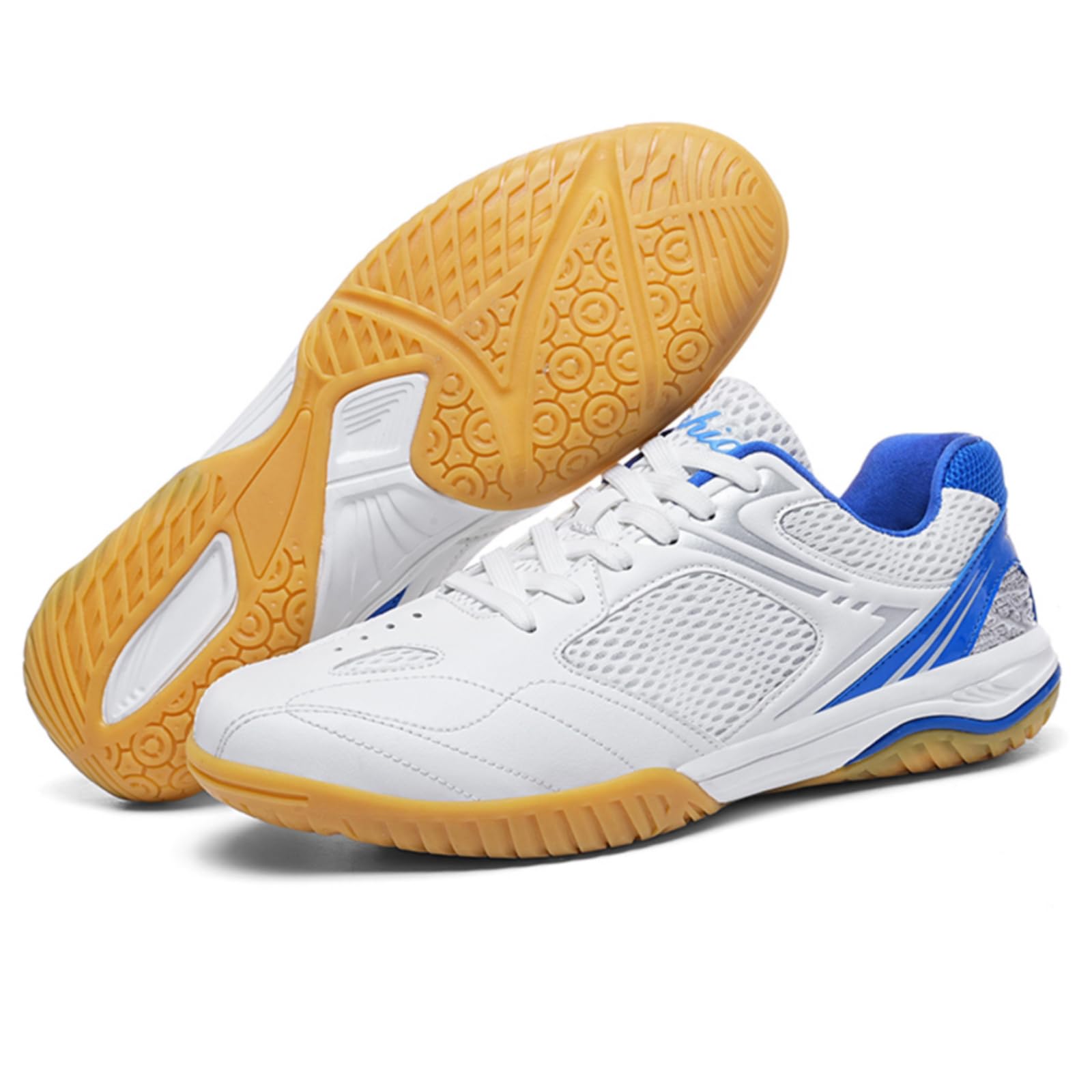 Zapatos de Bádminton Mujer, Zapatillas de Voleibol Indoor Antideslizantes, Zapatillas de Sala Ligeras Transpirables con Amortiguación, Ideal para Bádminton Voleibol Squash y Tenis de Mesa