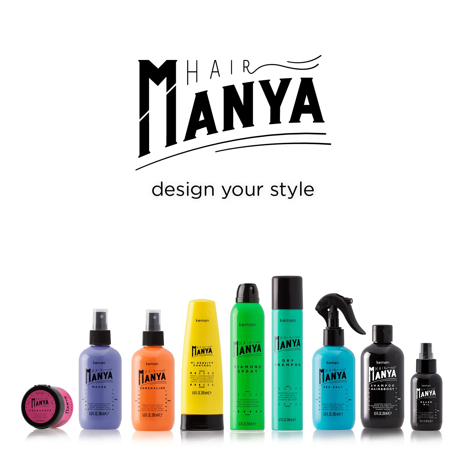 Kemon - Hair Manya Beard Oil, Olio da Barba Idratante e Profumato, Effetto Disciplinante e Protettivo - 100 ml