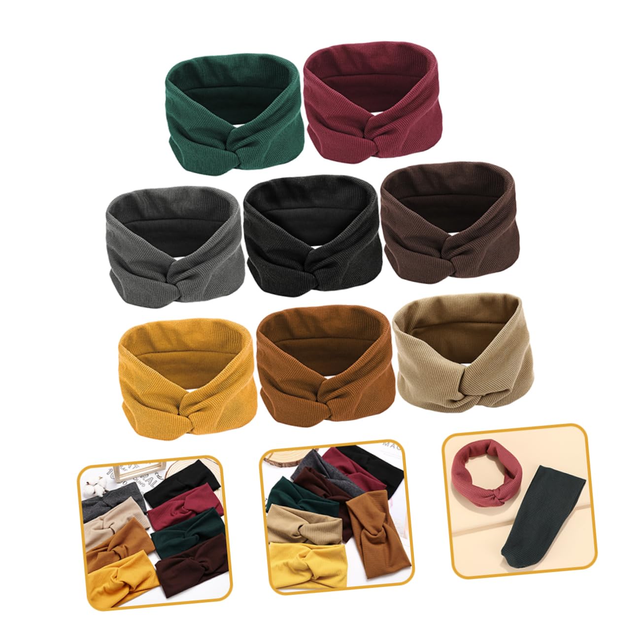 Healeved 16pièces Bandeaux Élastiques Multi-fonctions Pour Sport Et Yoga Lot De Tissus Doux