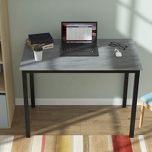 Miniatura 209 de DlandHome Escritorio pequeño para computadora de 31.5 pulgadas, mesa de escritura para espacios pequeños, mesa de estudio, escritorio para Nogal