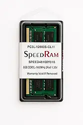 Memória para Notebook 8GB 1.35V SpeedRam PC3L-1600 SODIMM DDR3 SDRAM 1600MHz