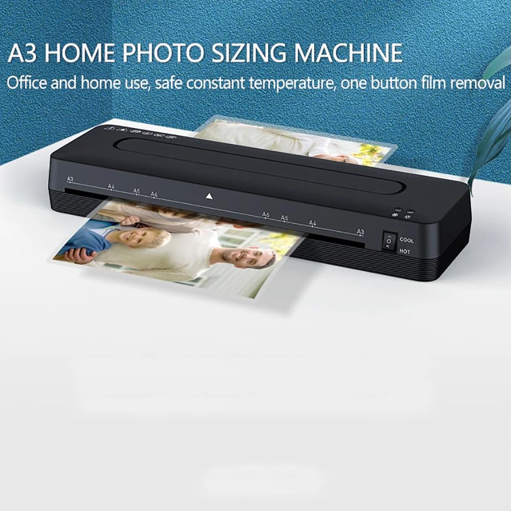 Laminator do zdjęć A3, papierowy laminator na gorąco i na zimno, laminator na gorąco i na zimno, maszyna do laminowania, 2-minutowe rozgrzewanie