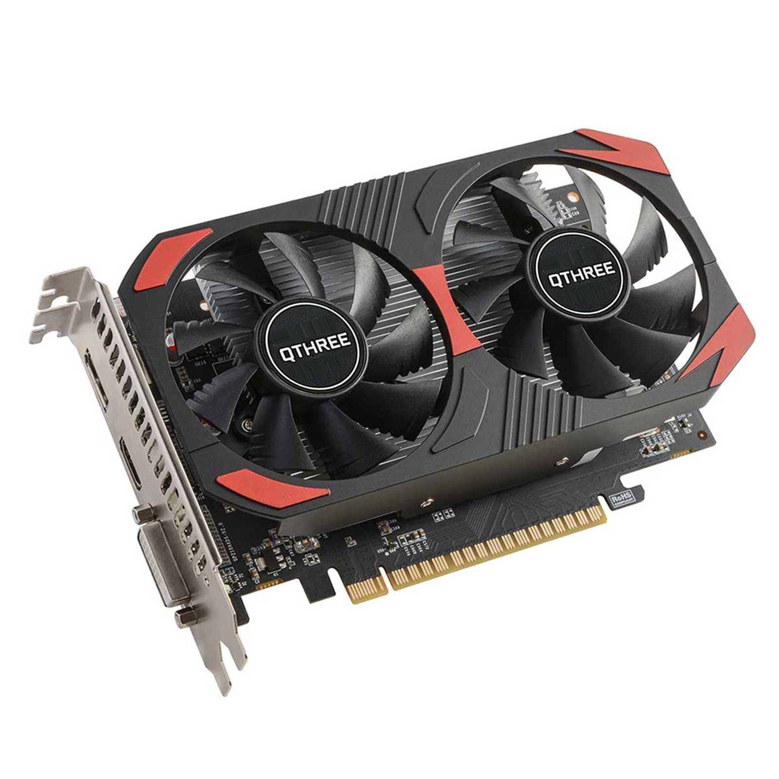 QTHREE GTX 1050 Ti Grafikkarte, 4GB 128-bit GDDR5, Desktop