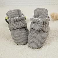 Vista 15 de Sawimlgy - Botines de algodón antideslizantes para recién nacido, con agarre, para cuna o para el invierno 010/Amarrón
