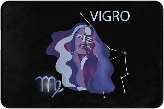 Virgo Zodiac Sign Bathroom Rugs 16x24 Inch Ultra Soft Non Slip Bath Mat Kitchen Bedroom Rug Door Mat