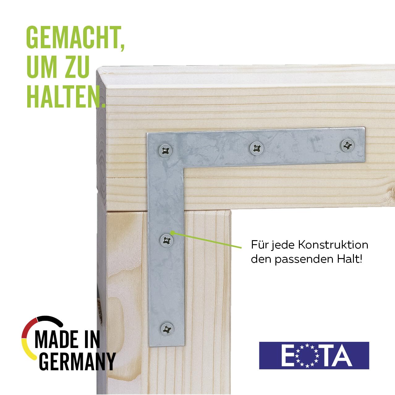Alberts 847678 Eckwinkel | sendzimirverzinkt | 120 x 120 x 20 mm | 120er Set