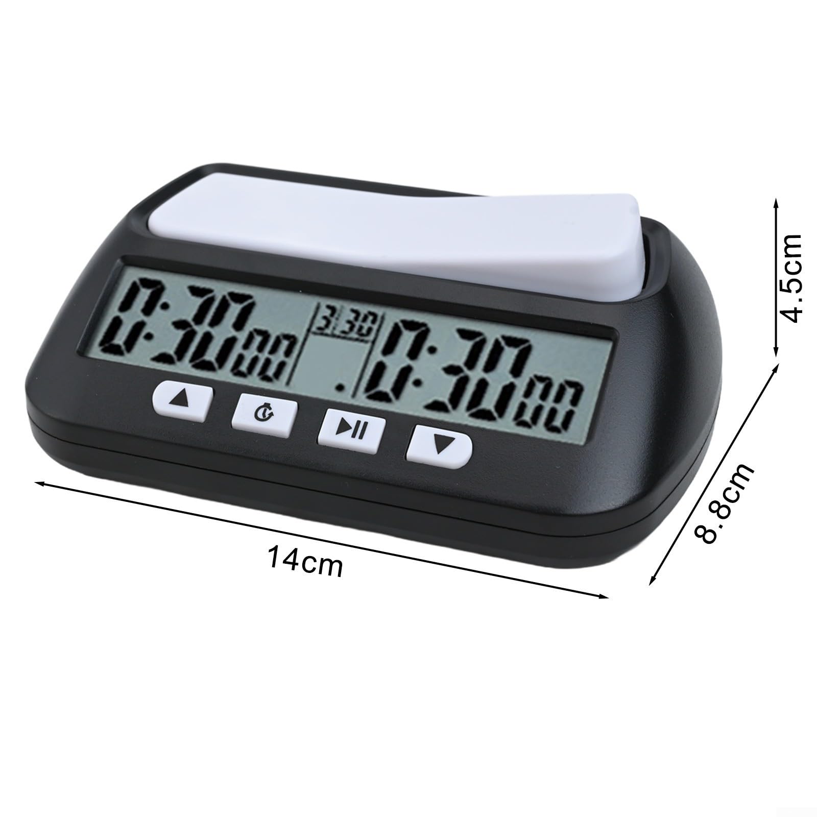 Reloj de ajedrez digital, temporizador 3 en 1 con modos de bonificación y retardo, temporizador ABS portátil para juegos profesionales de interior