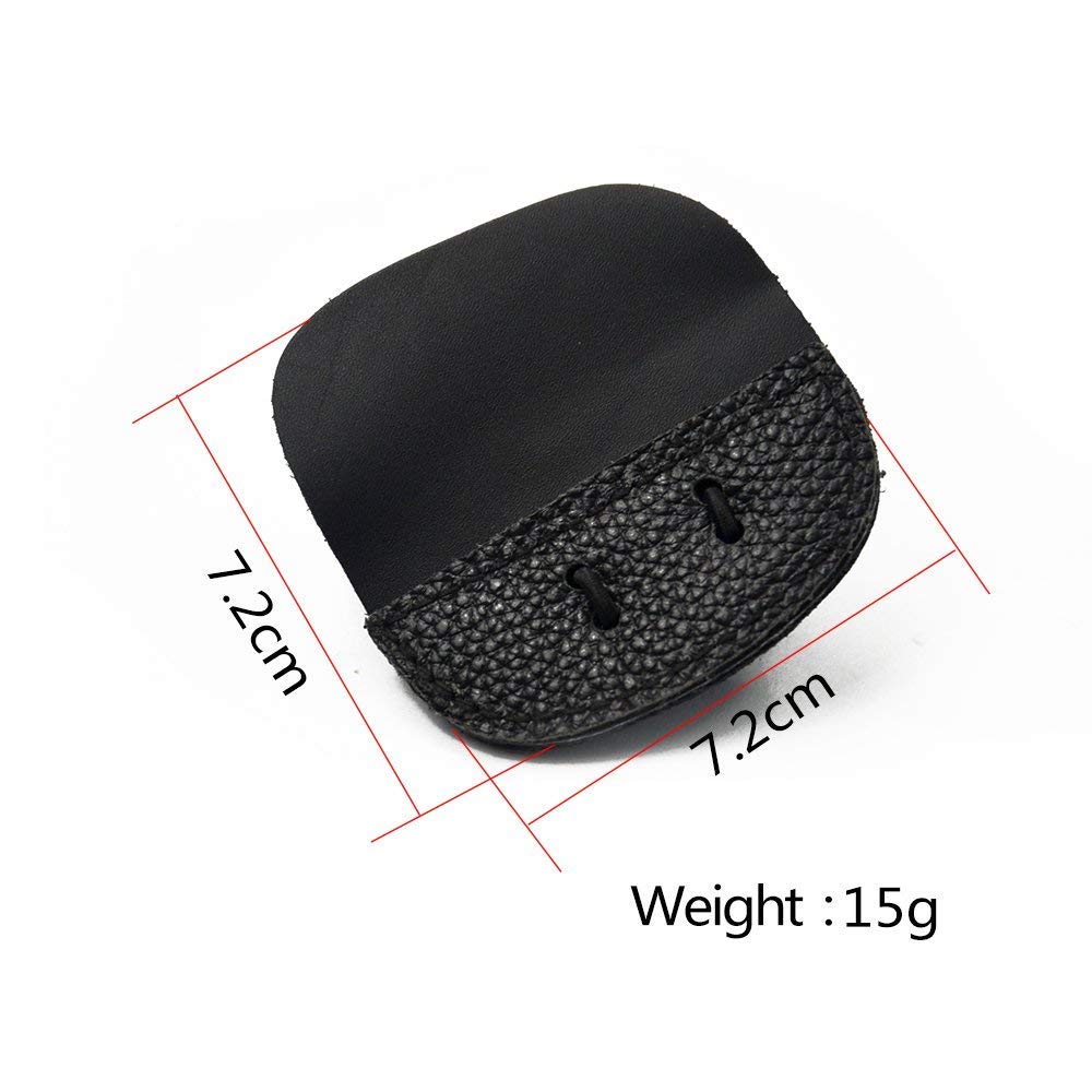 3Z Archery Linguetta per arcieri destrorsi, in pelle, 7,2 cm, colore: nero