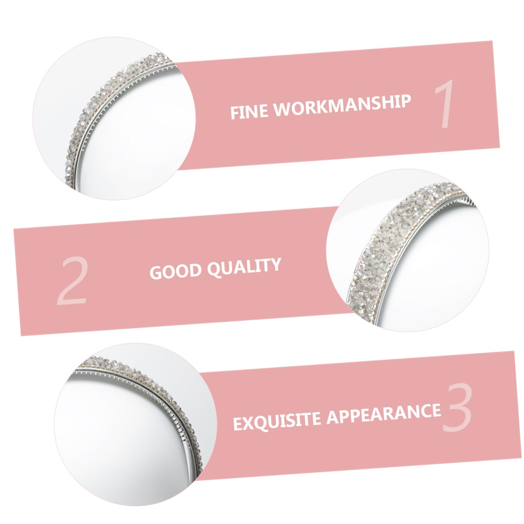 FRCOLOR 5piezas Diadema Ancha De Rhinestones Para Mujer Accesorio Elegante y Chic Para Cabello Para Uso Diario y Fiestas Diseño Cómodo