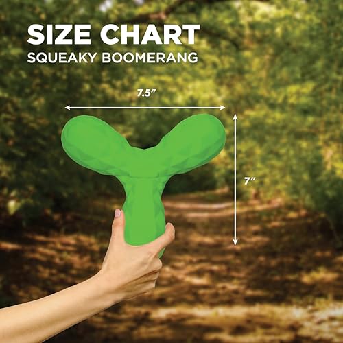 Miniatura 5 de Hound2O - Juguetes para perros, boomerang chirriante, verde, juguete resistente, atractivo e interactivo para todas las razas, masticar, perseguir y