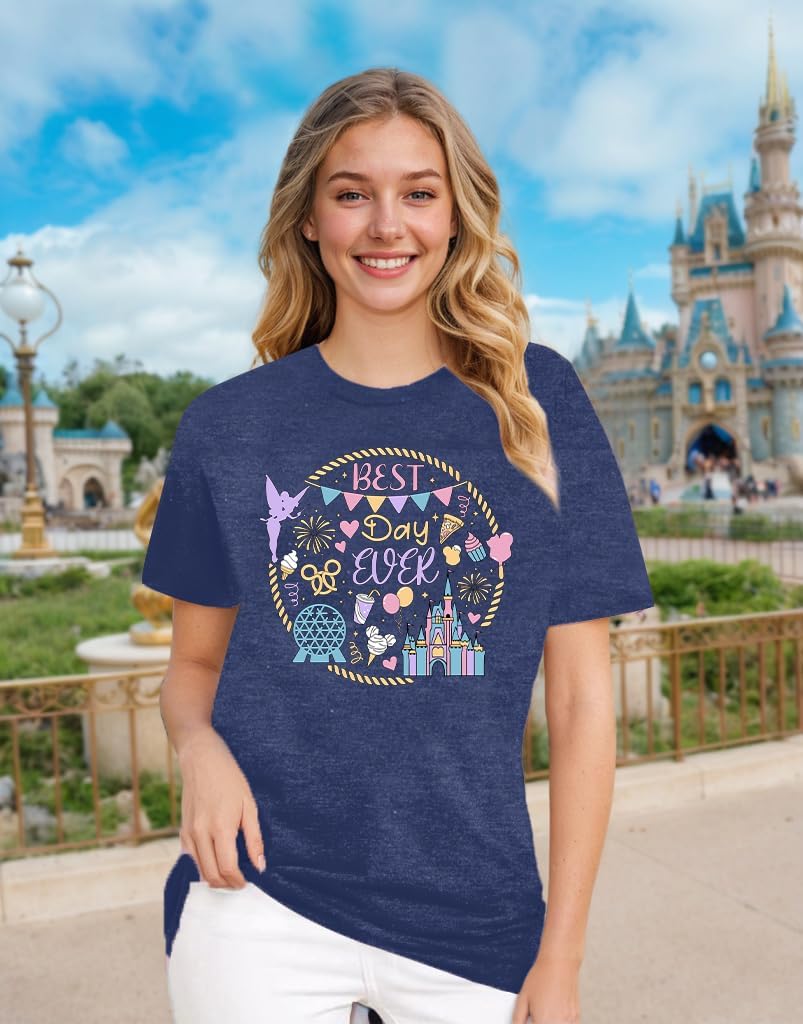 Magical Shirt for Women Best Day Graphic T-Shirt Magic Kingdom Shirts Family Holiday Vacation Short Sleeve Tee Tops - Image 3