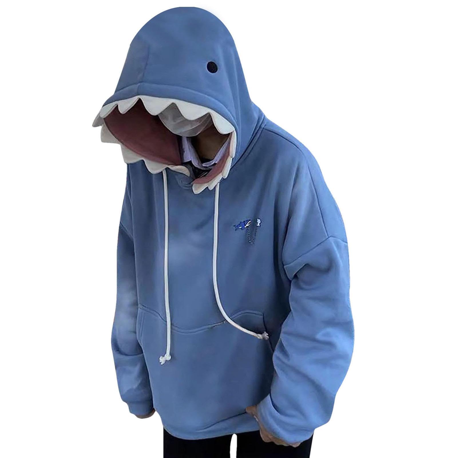 Sweat requin bleu pull dessin animé idéal pour cocooning