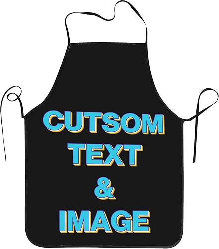 Delantal con logotipo personalizado con foto, delantal de cocina personalizado para cocinero, delantal impermeable de cocina con texto