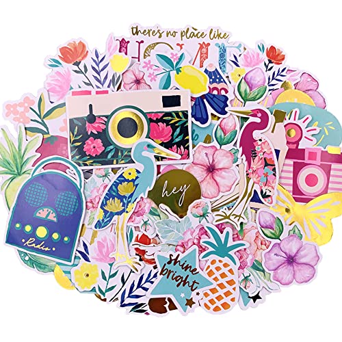 Enjonar 93Pcs Scrapbook Stickers Cardstock Stickers Floral Stickers Metallic Stickers Masking Stickers For Personalize Laptop Scrapbook Daily Planner And Crafts #TOP3