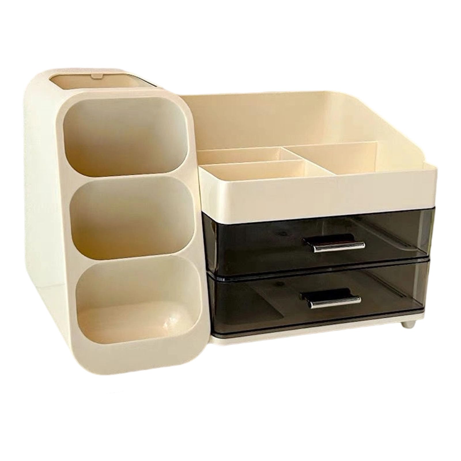 Jazuaiao Multi Purpose Desktop Storage Box Waterproof Drawer Organiser for Cosmetics Accessories and Skincare Desk Drawer Storage Tray