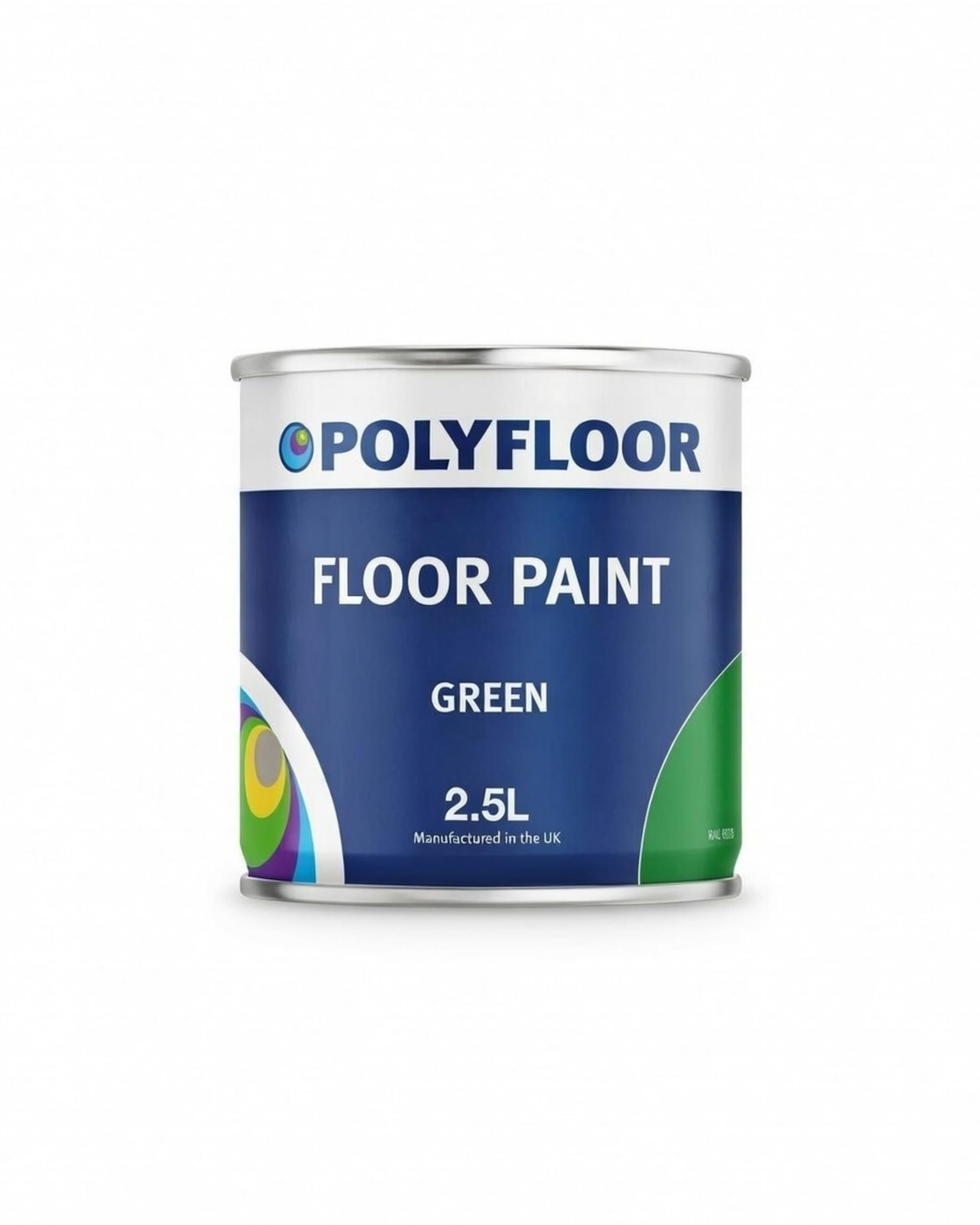 Polybond Polyfloor Hardwearing Polyurethane Floor Coating - Tough, Flexible Paint for Concrete & Wooden Floors - Chemical Resistant, Quick Dry 2.5 L Green — image 1