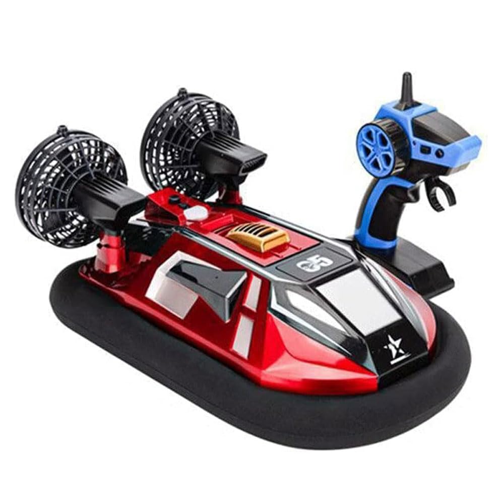 RC-Schiff, ferngesteuertes Hovercraft-Boot für Land und Wasser, 2,4 GHz funkgesteuertes Amphibienfahrzeug-Spielzeug mit doppelter Leistung, elektrisches Wasserfahrzeug, RC-Rennboot, Geschenke f