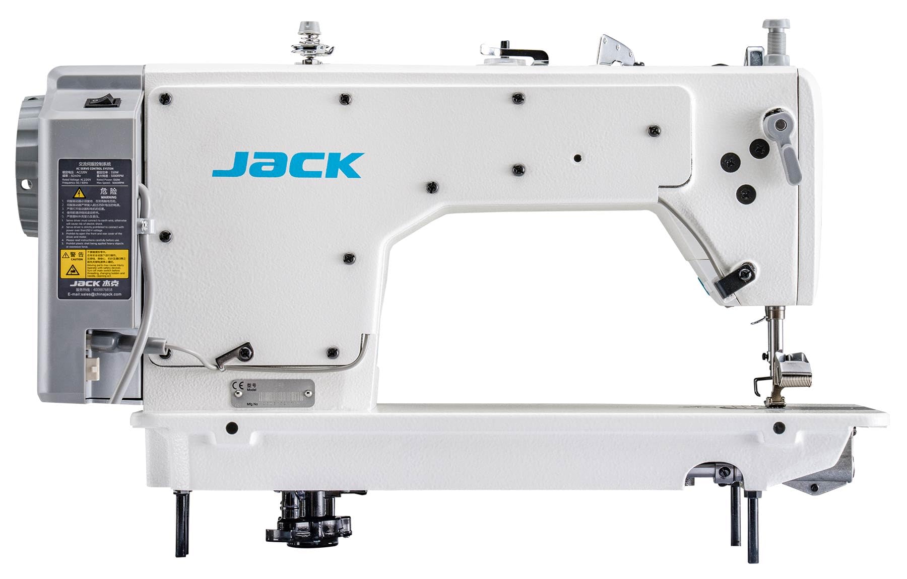 GDG Jack F6 Macchina per Cucire Industriale Lineare a Punto Annodato | Lineare AI AMH1, Fortress Electric 110-295V, 5.000 rpm, piedino 5-13 mm. Per tutti i tessuti senza regolazioni manuali.