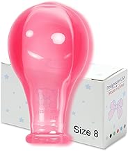 LittleForBig Adult Extra Large Size 8 Candy Shine Colourful Transparent Pacifier Nipples - Replacement Teat Plus Size Pink