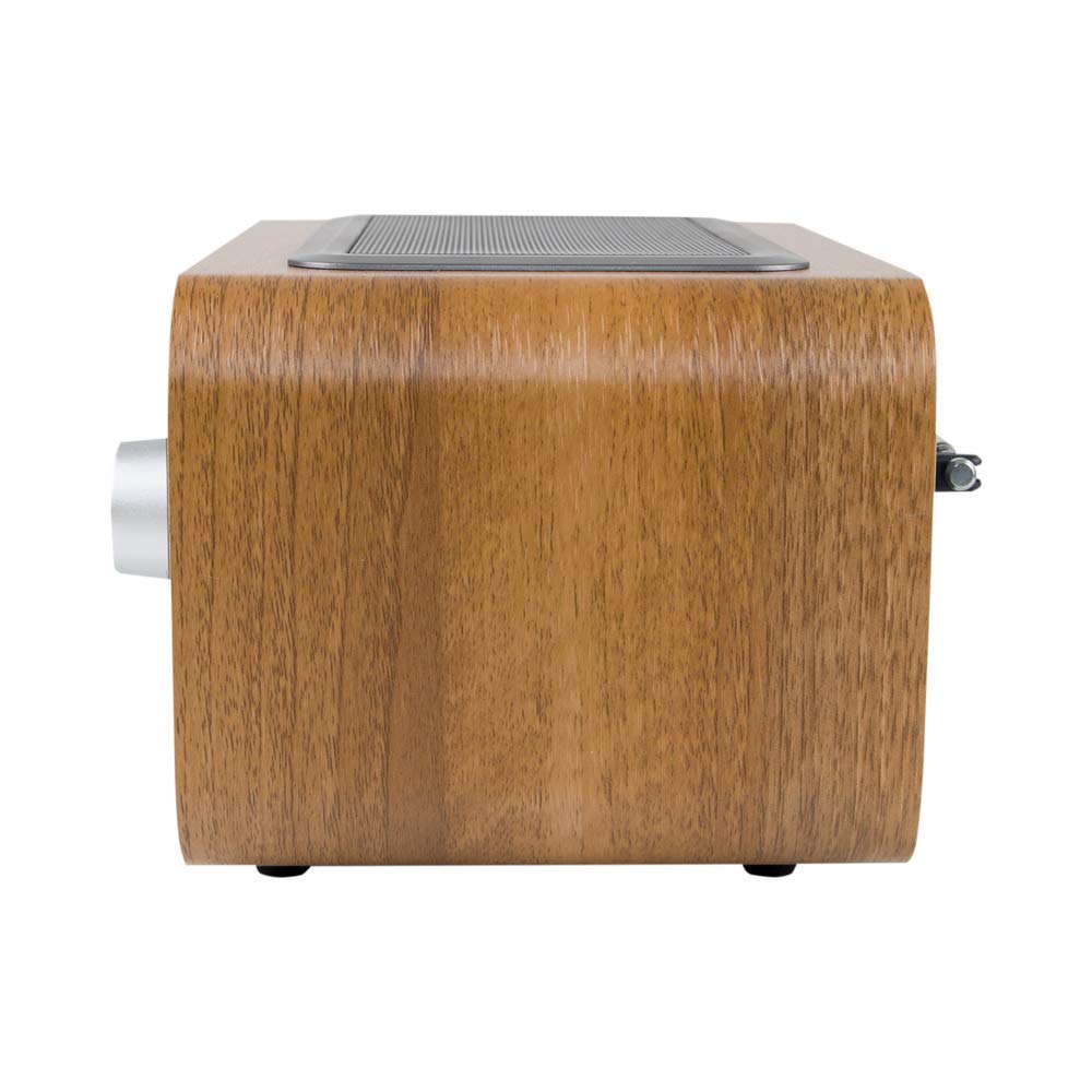 Albrecht DR316C Internetradio, moderne Hifi-Anlage mit WLAN und DAB+, DLNA-Netzwerk kompatibel, stabiles Holzgehäuse in braun
