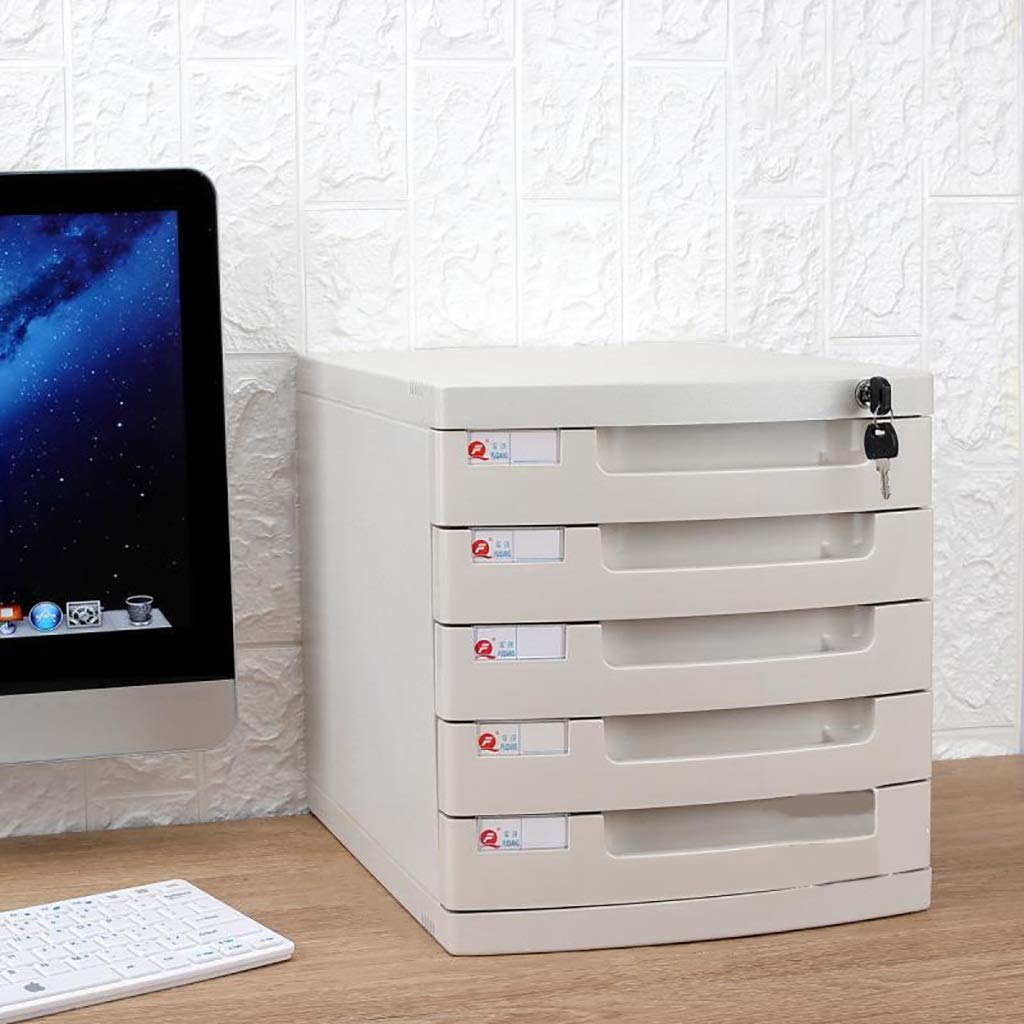 10-Layer Plastic File Cabinet | Lockable Drawer Organizer For Office, Letter Size Files