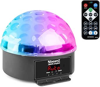 BeamZ JB60R Jelly Ball: Bola de discoteca LED con 6 colores y control remoto