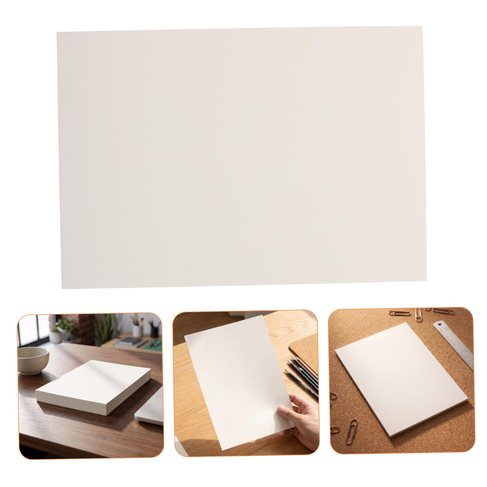 100 Stück Elfenbeinfarbener Karton Packung im A4 Format | Papier mit Seidiger Glatter Oberfläche, Dezente Struktur, für Menükarten