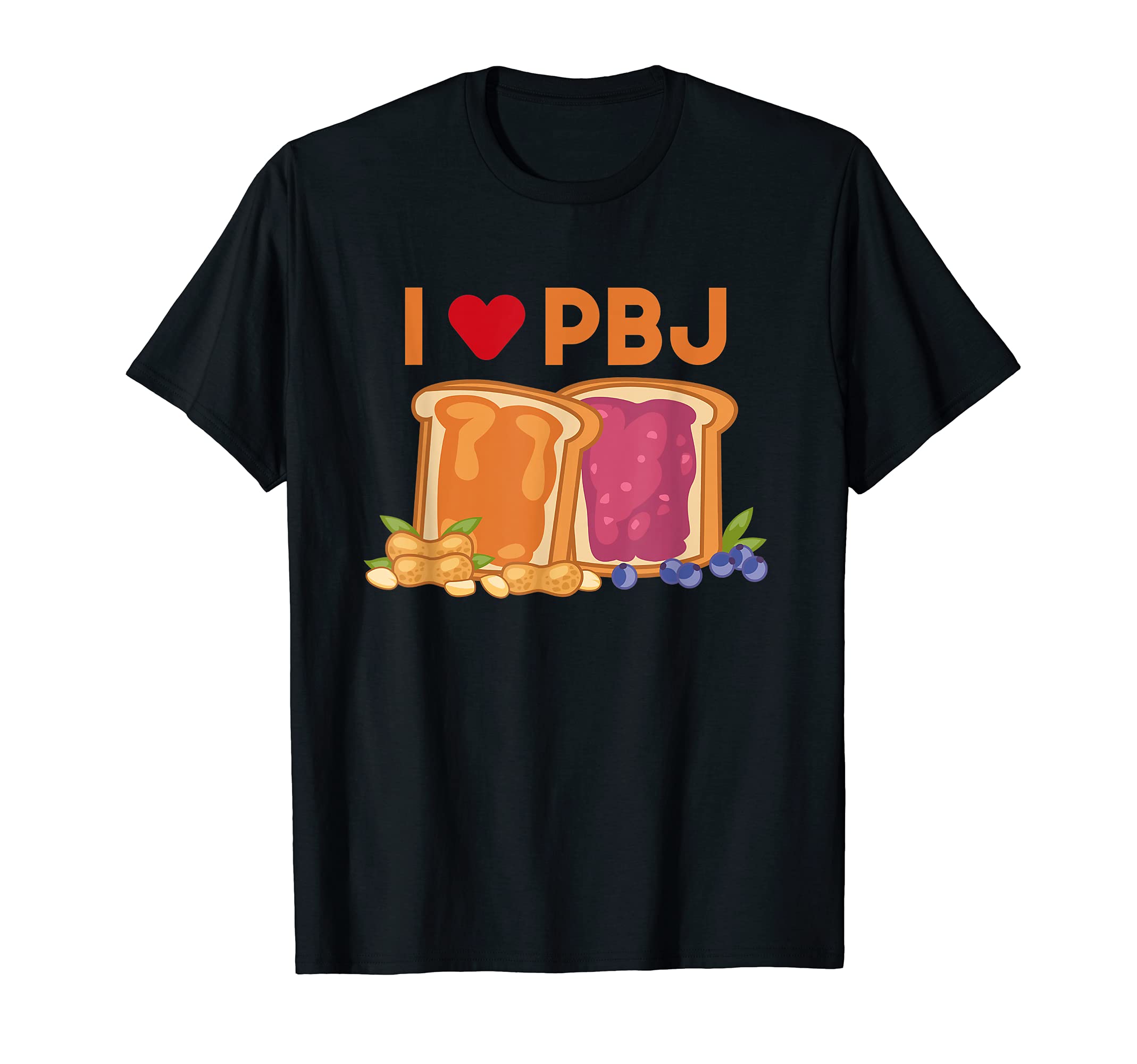 I Love PBJ Peanut Butter Jelly Sandwich Snack Food T-Shirt