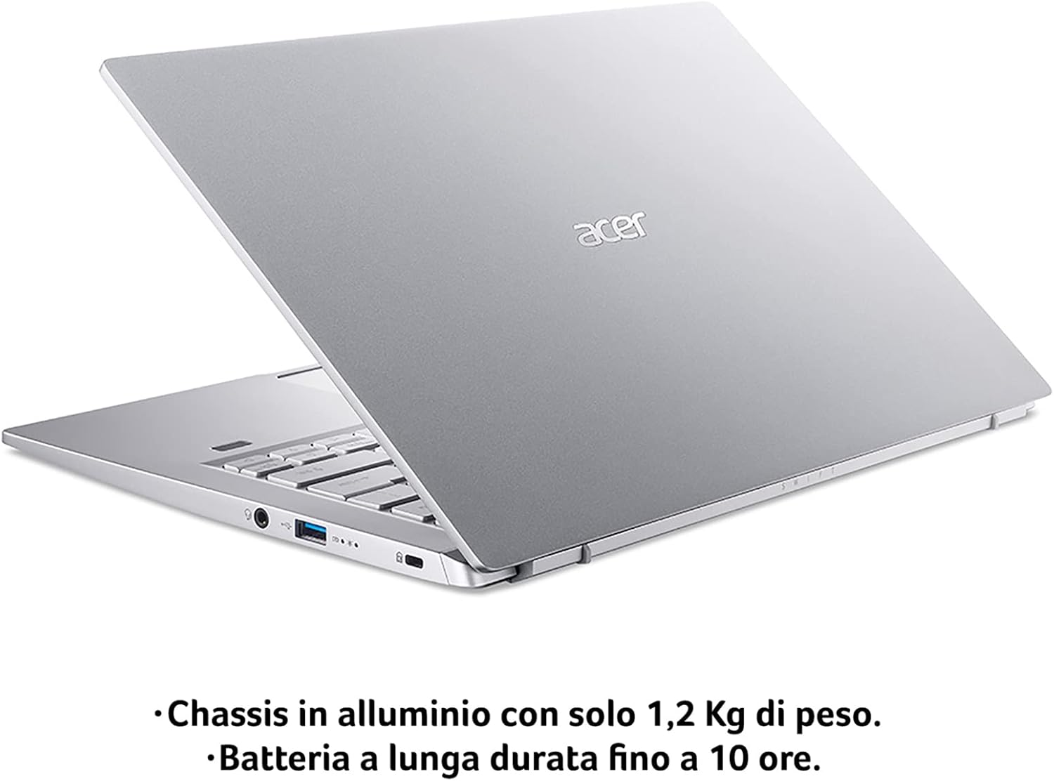 Acer Swift 3 SF314-511-714H PC Portatile, Notebook, Intel Core i7-1165G7, RAM 8 GB DDR4, 512 GB PCIe NVMe SSD, Display 14 FHD IPS LED LCD, Scheda Grafica Intel Iris Xe, Windows 11 Home, Silver Acer Swift 3 SF314-511-714H PC Portatile, Notebook, Intel Core i7-1165G7, RAM 8 GB DDR4, 512 GB PCIe NVMe SSD, Display 14 FHD IPS LED LCD, Scheda Grafica Intel Iris Xe, Windows 11 Home, Silver