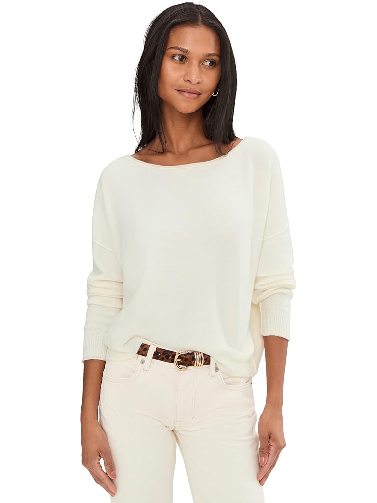 White Free People See Me Pullover