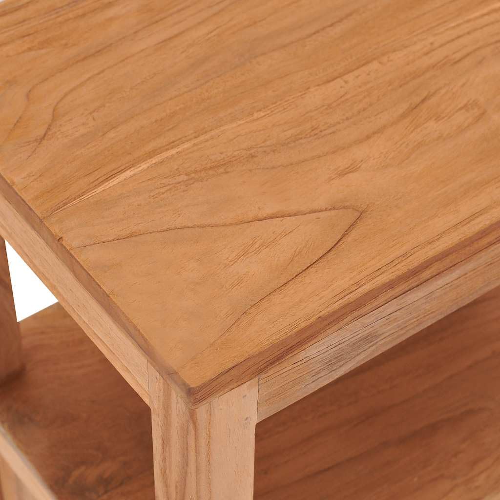 vidaXL Table de Chevet Table de Nuit Armoire de Chevet avec 1 Tiroir et 1 Etagère Chambre à Coucher Intérieur 40x30x50 cm Bois de Teck Massif