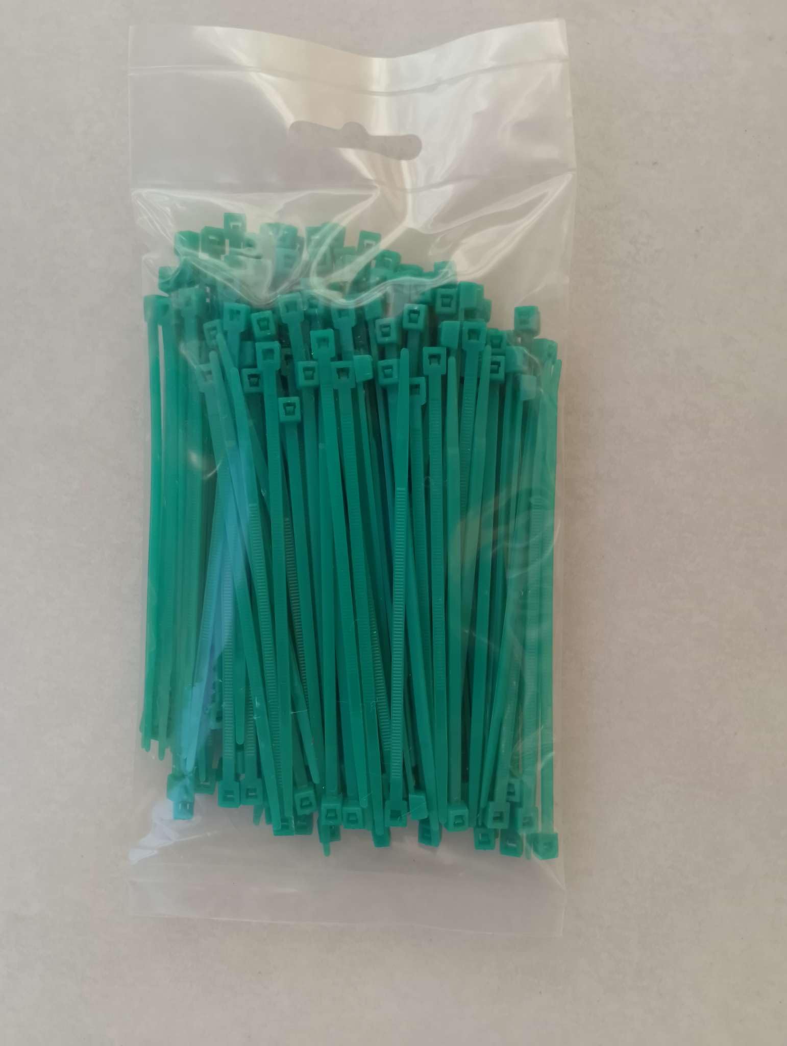Zielone opaski kablowe nylonowe 100 mm x 2,5 mm, mały rozmiar, 100 sztuk, wytrzymałość 8,2 kg