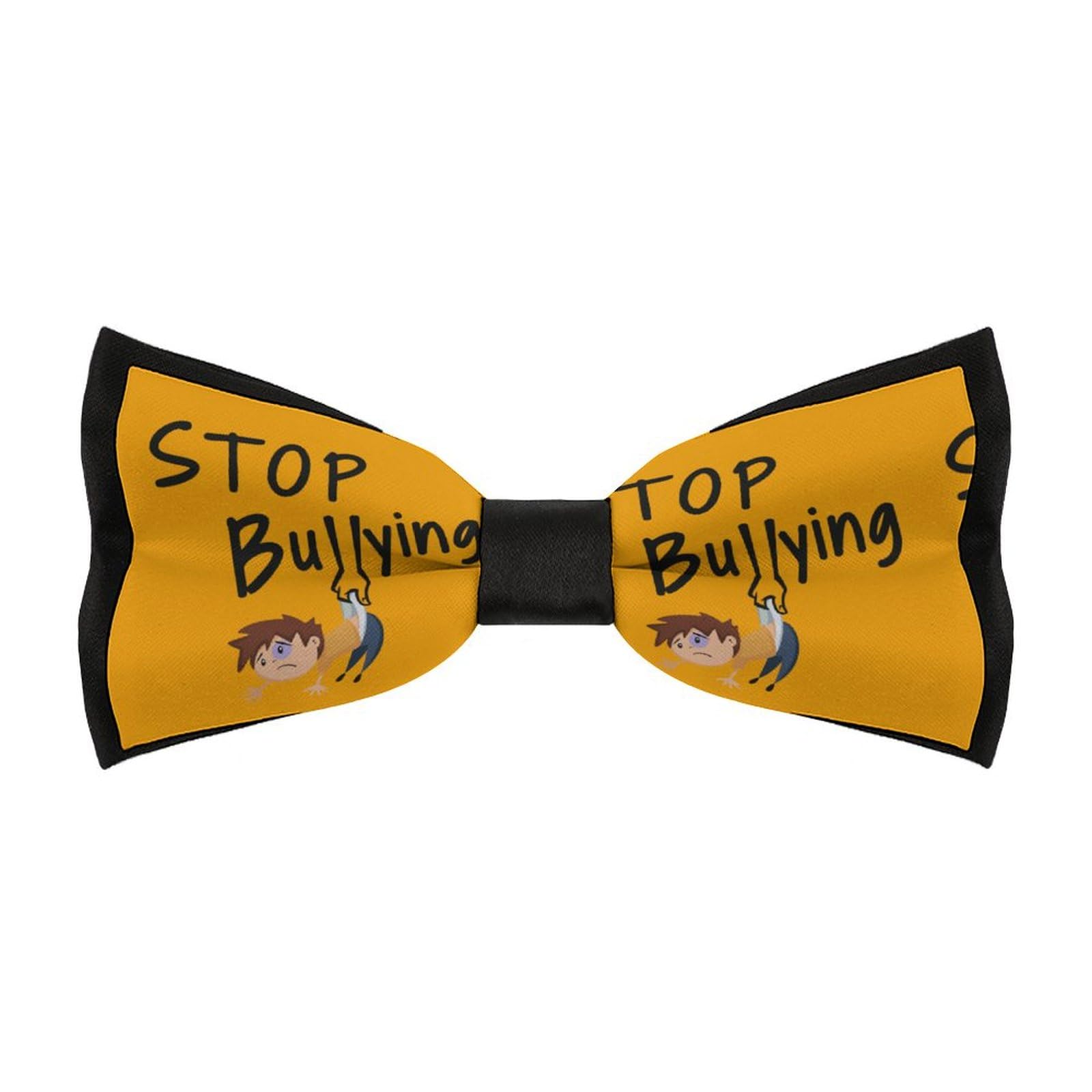 JYYAU Unity Day Stop Bulyling Orange Bow Tie Adjustable Necktie For Men Business Fashion Pre-tied Tie Neckwear Novelty Accessory For Weddings Party Festival
