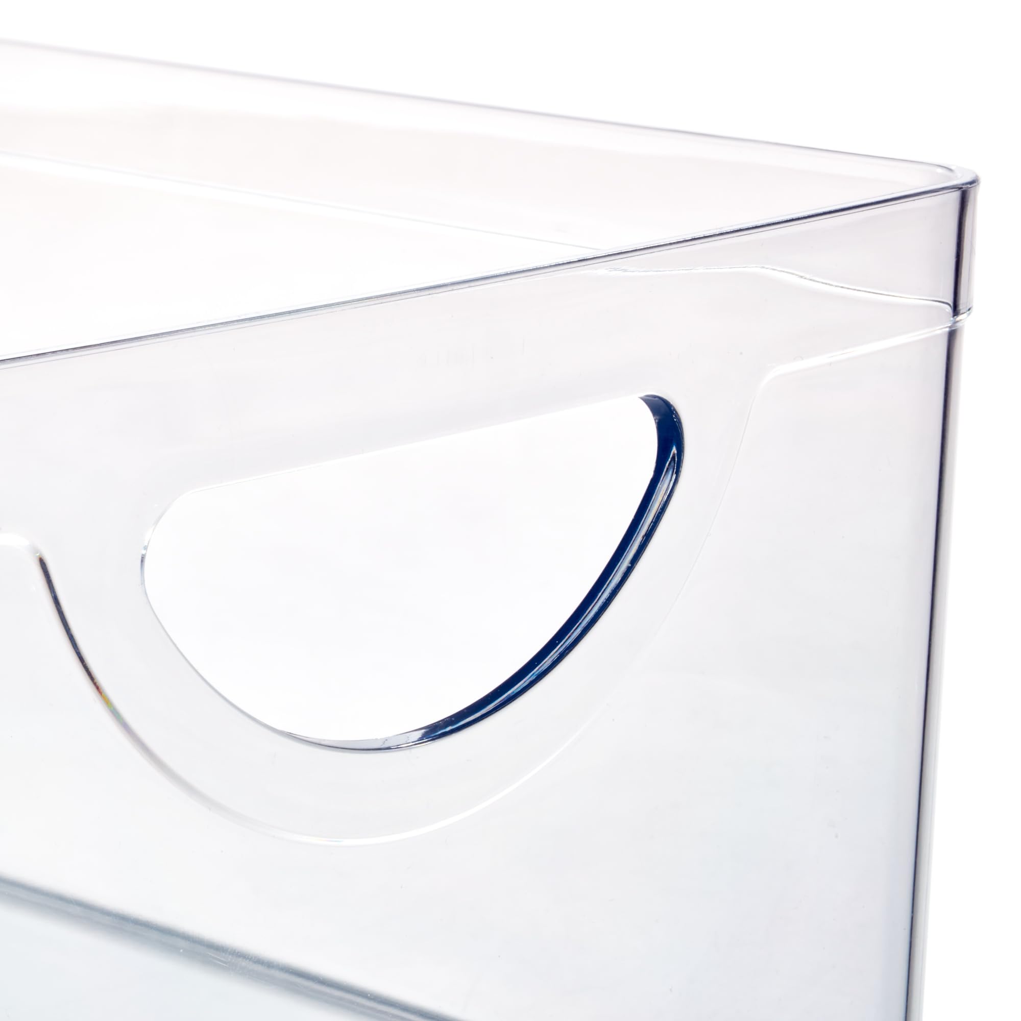 InterDesign iDesign - Contenedores apilables de almacenamiento con asas para cocina y despensa, juego de 4, transparentes
