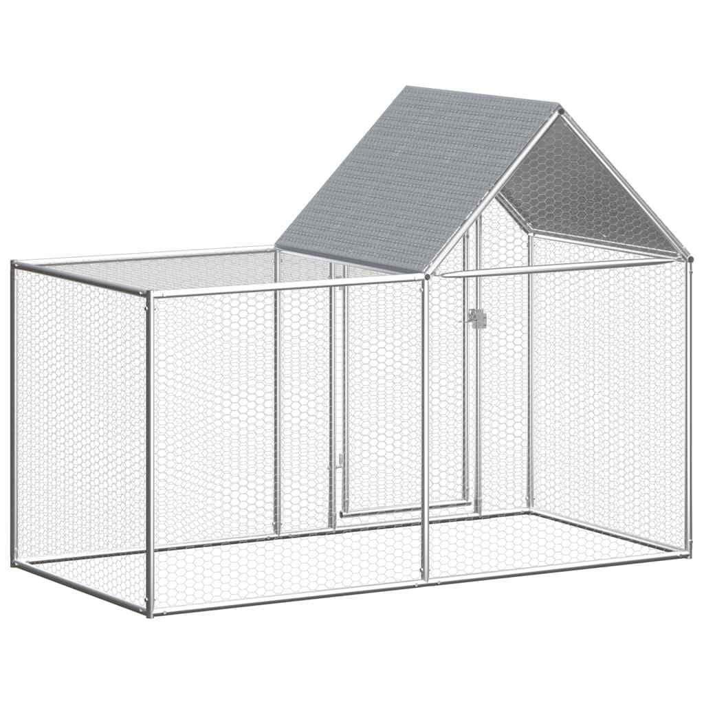 Amazon.co.jp: vidaXL 鶏小屋 2x1x1.5 m 亜鉛メッキ鋼製 : ペット用品